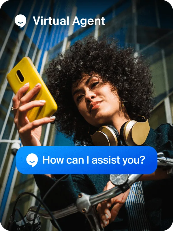 Layar chatbot yang menampilkan pertanyaan, "Apa yang bisa saya bantu?amp;quot; mengundang interaksi pengguna.